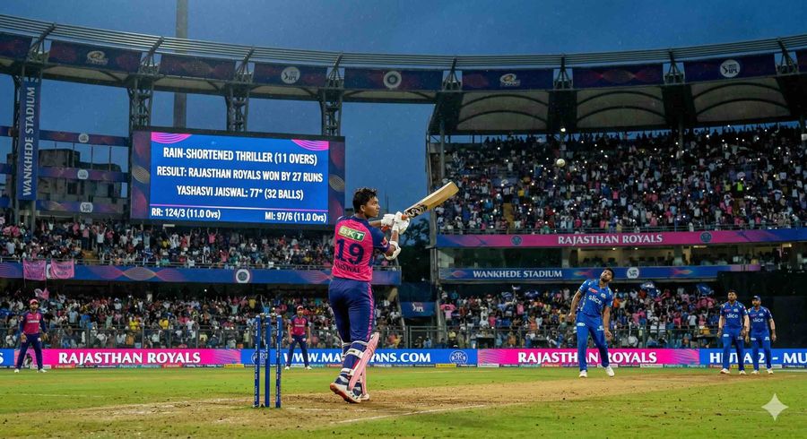 Jaiswal's 32-Ball Blitz Powers RR Past MI in Guwahati